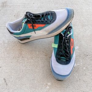Puma Future Rider Men’s Blue Green White Red Sneakers